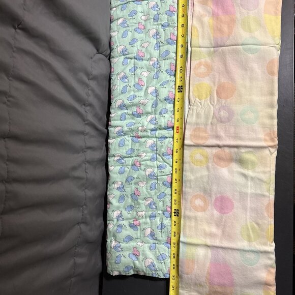 Set of 2 Baby Receiving Blankets Bunnies 35x35” Whales Dolphins Kupu 28x30” - Picture 7 of 13